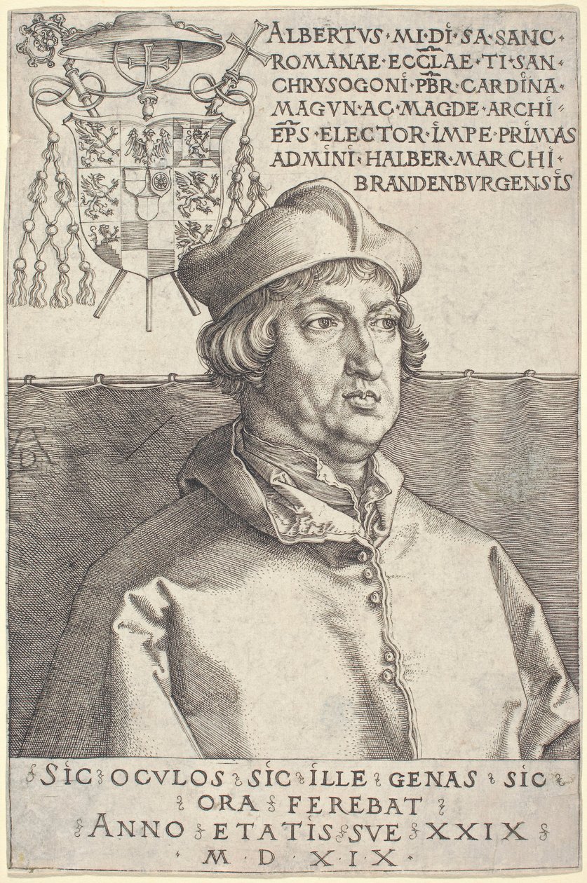 Cardinal Albrecht of Brandenburg (Small Cardinal) by Albrecht Dürer