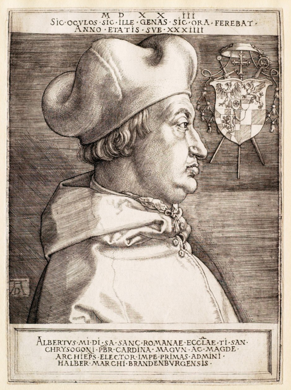 Cardinal Albrecht of Brandenburg (The Large Cardinal) by Albrecht Dürer