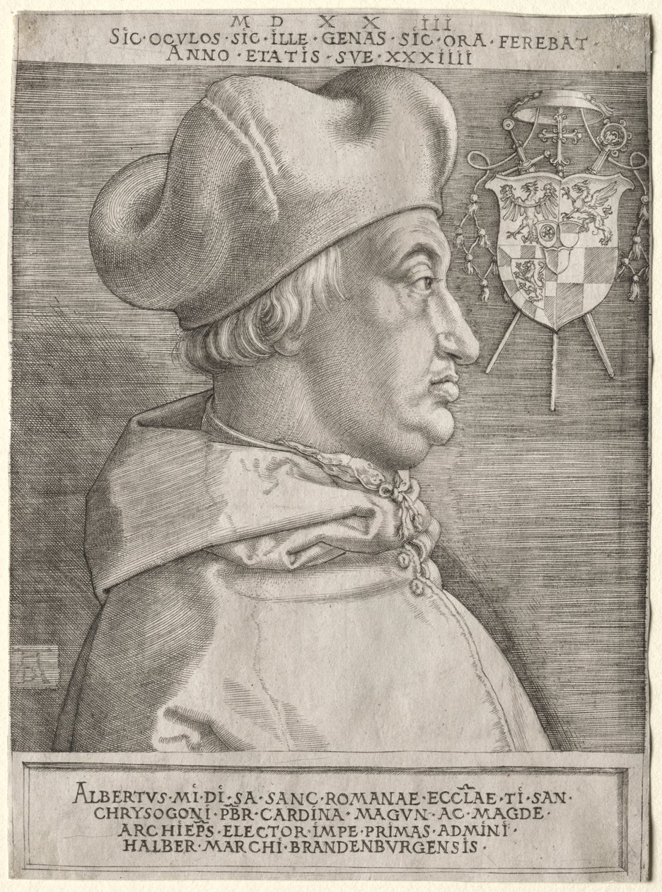 Cardinal Albrecht of Brandenburg - The Large Plate by Albrecht Dürer