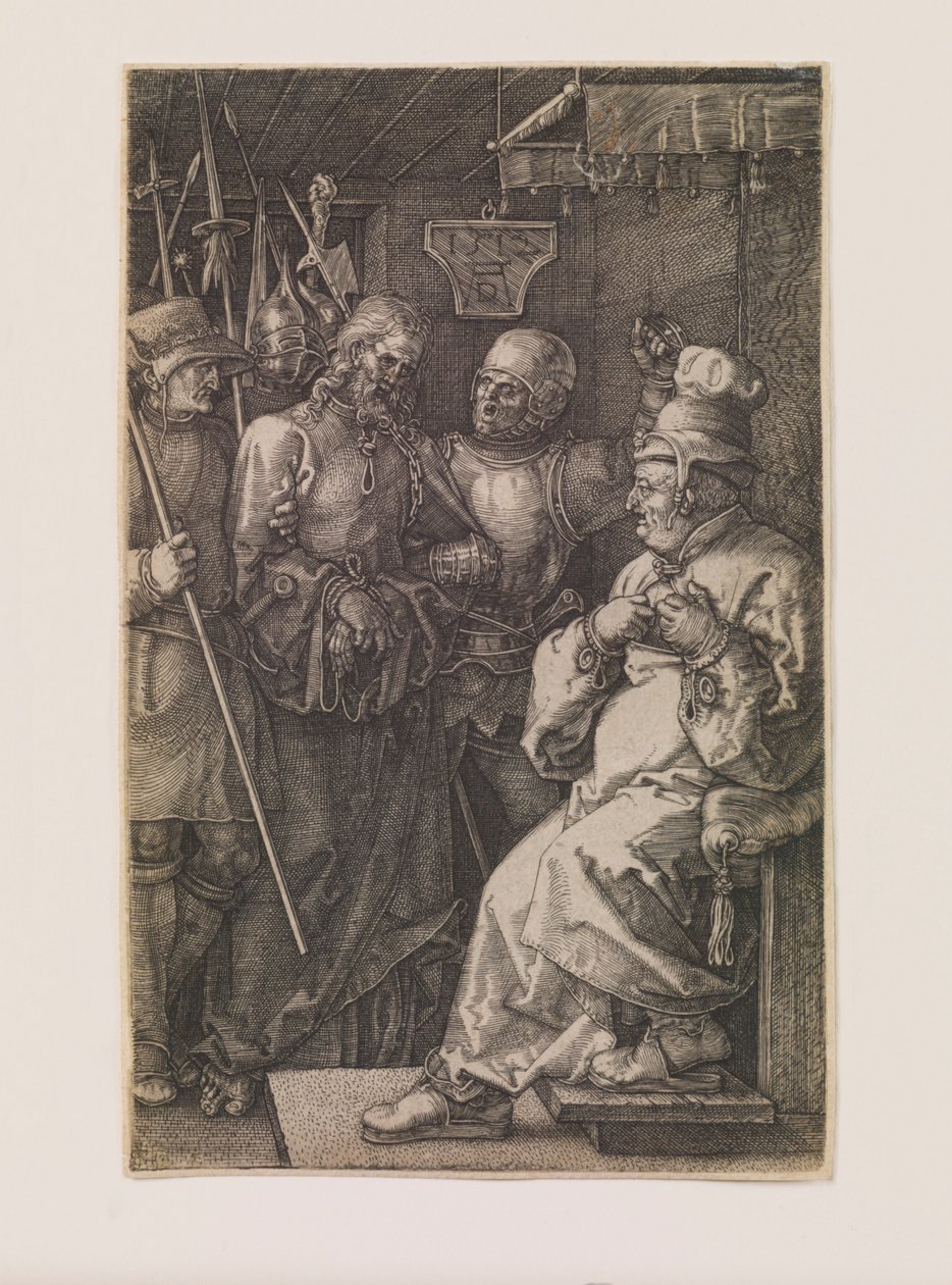 Christ before Caiphas, from the series “The Engraved Passion” by Albrecht Dürer