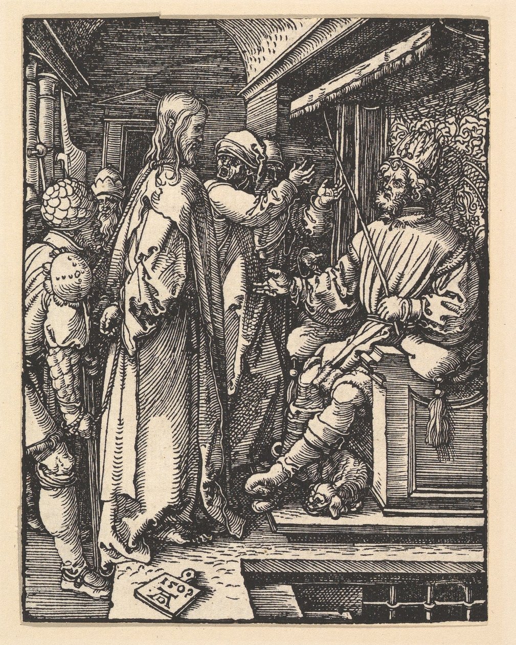 Christ before Herod, from “The Small Passion” by Albrecht Dürer