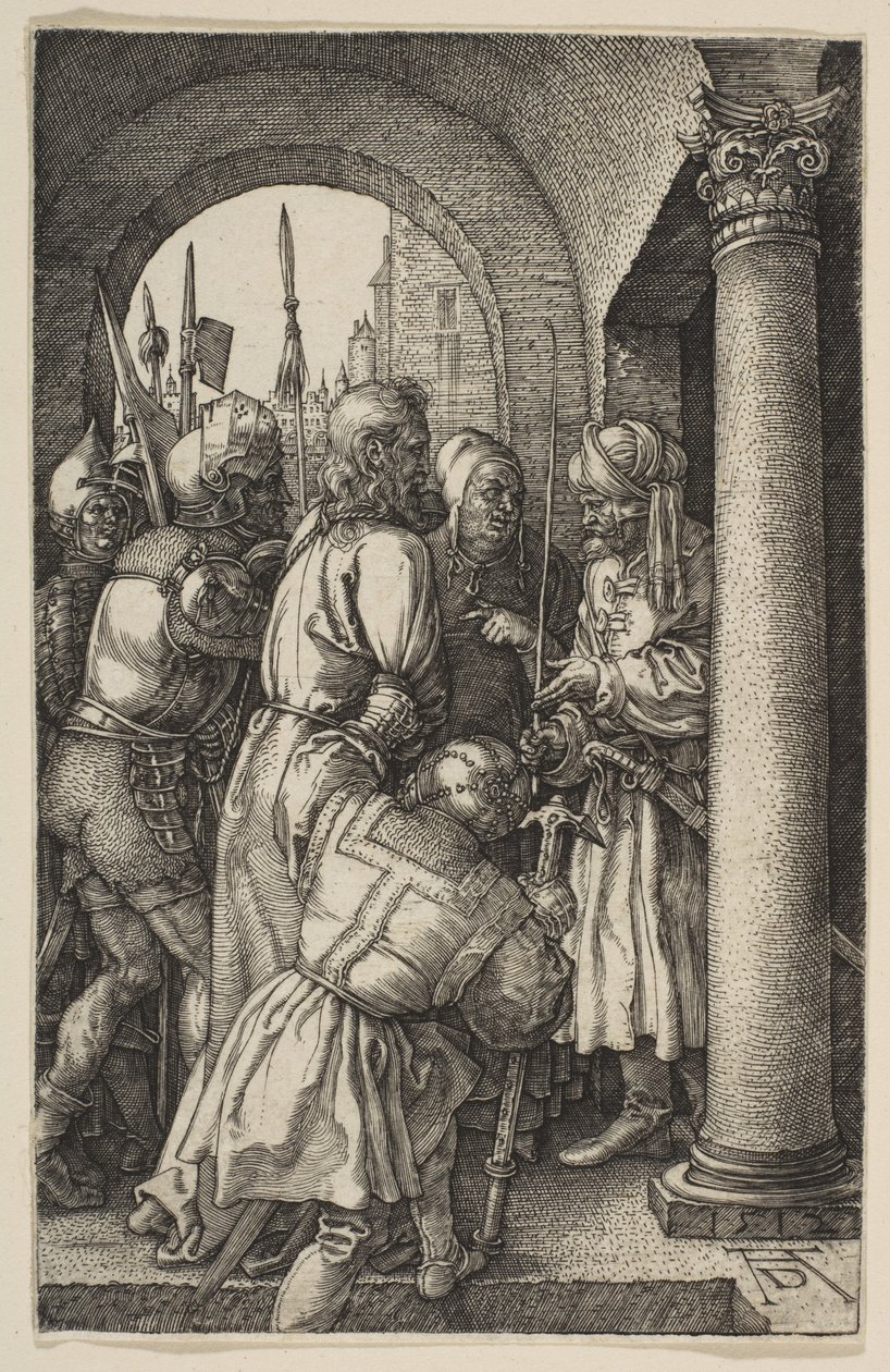 Christ before Pilate, from "The Passion" by Albrecht Dürer