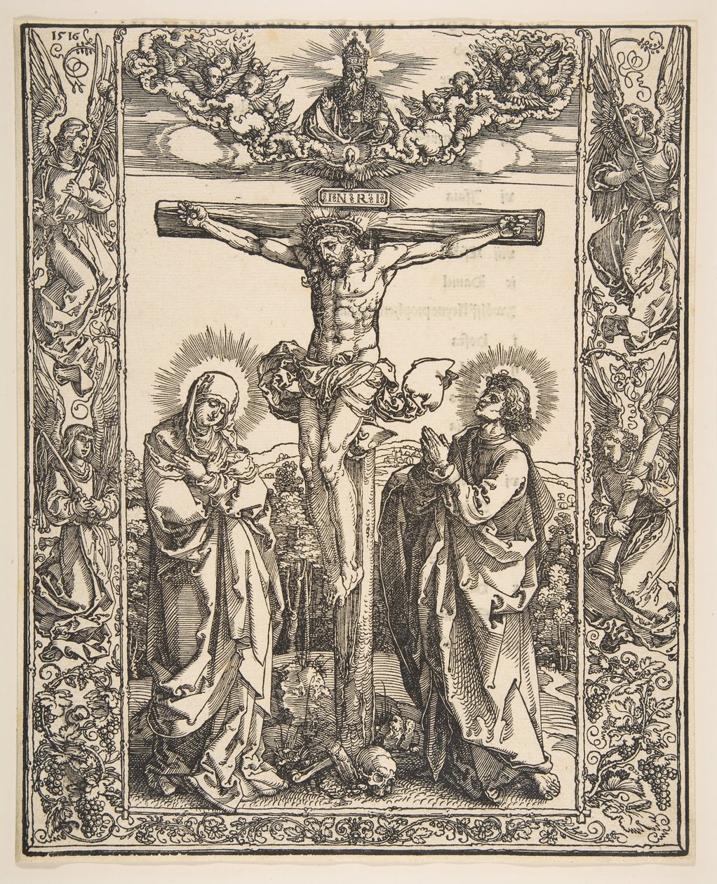 Christ on the Cross Between the Virgin and Saint John by Albrecht Dürer