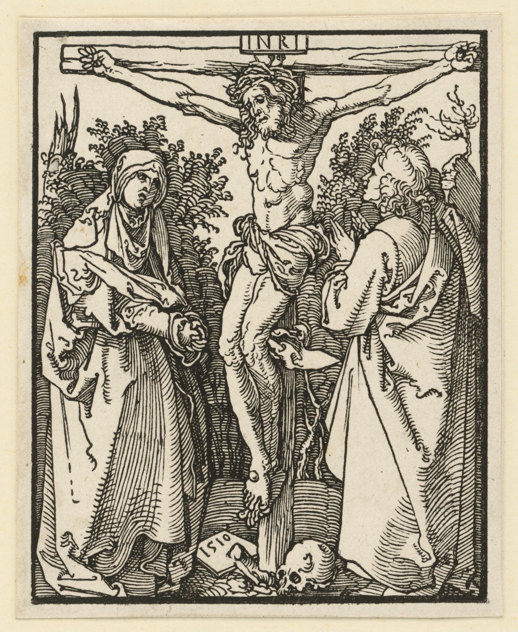 Christ on the Cross with Mary and John by Albrecht Dürer