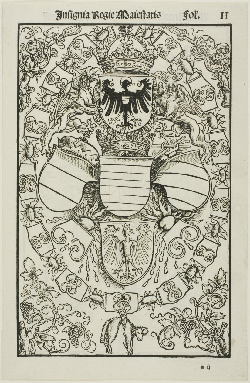Coat of Arms of Maximilian I as King of the Romans by Albrecht Dürer