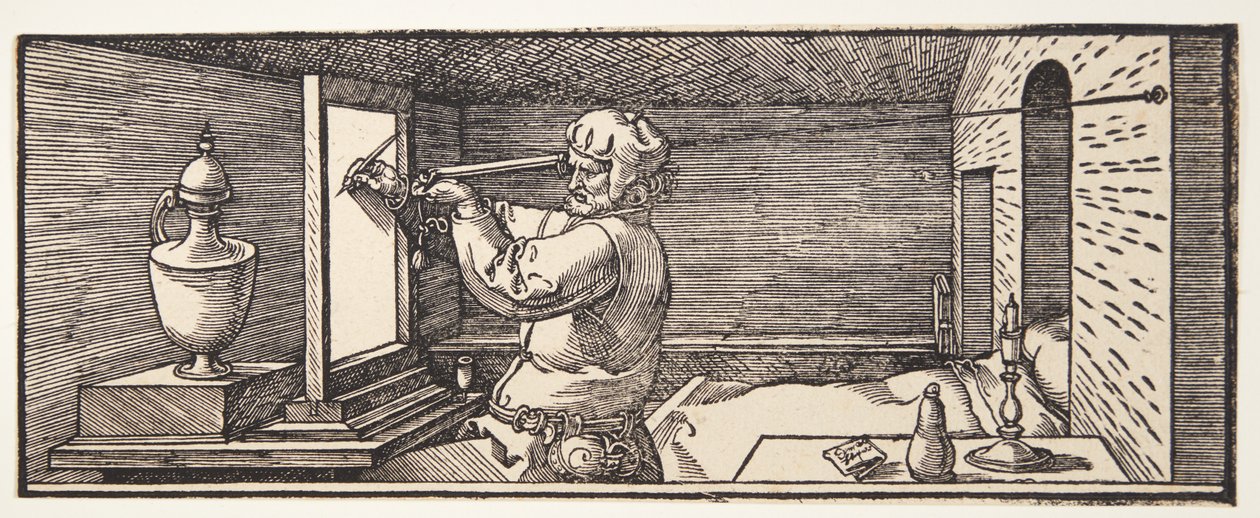 Draftsman Drawing a Vase by Albrecht Dürer