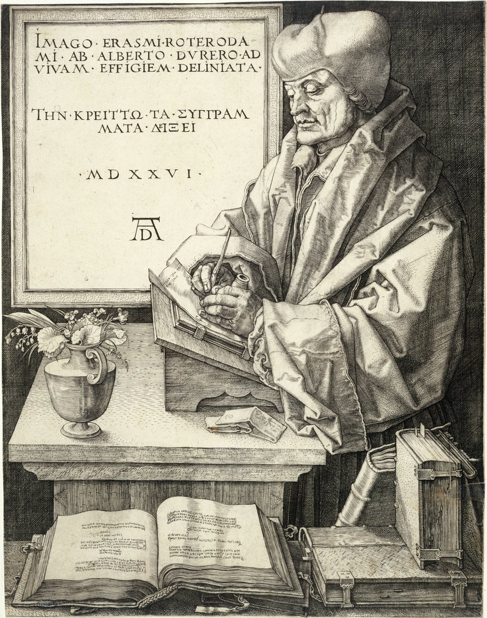 Erasmus of Rotterdam (Bartsch 107) by Albrecht Dürer