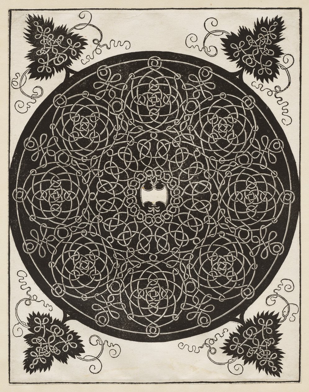 Fifth Knot, with a White Shield with Six Points in the Center by Albrecht Dürer