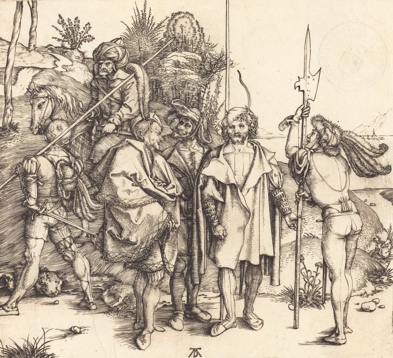 Five Soldiers and a Turk on Horseback by Albrecht Dürer