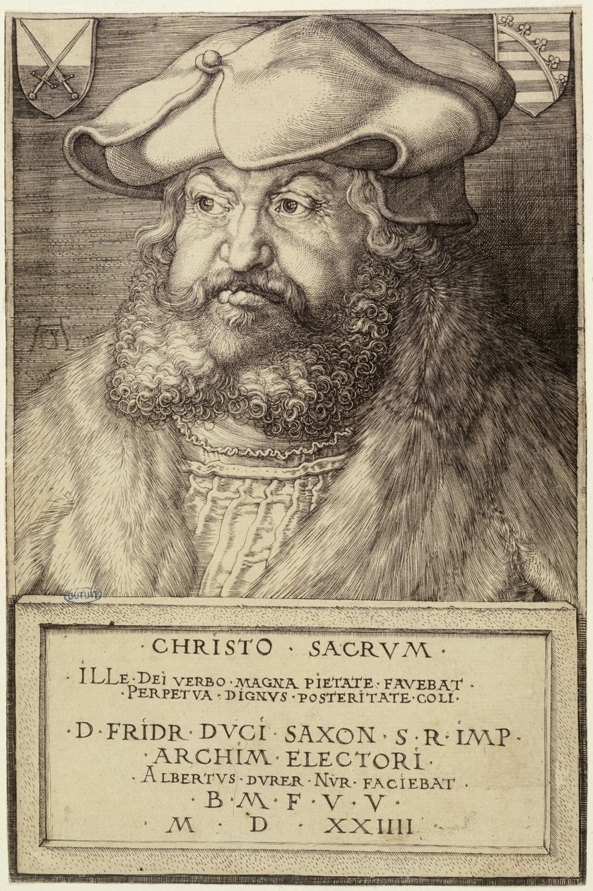 Frederick the Wise, Elector of Saxony (Bartsch 104) by Albrecht Dürer