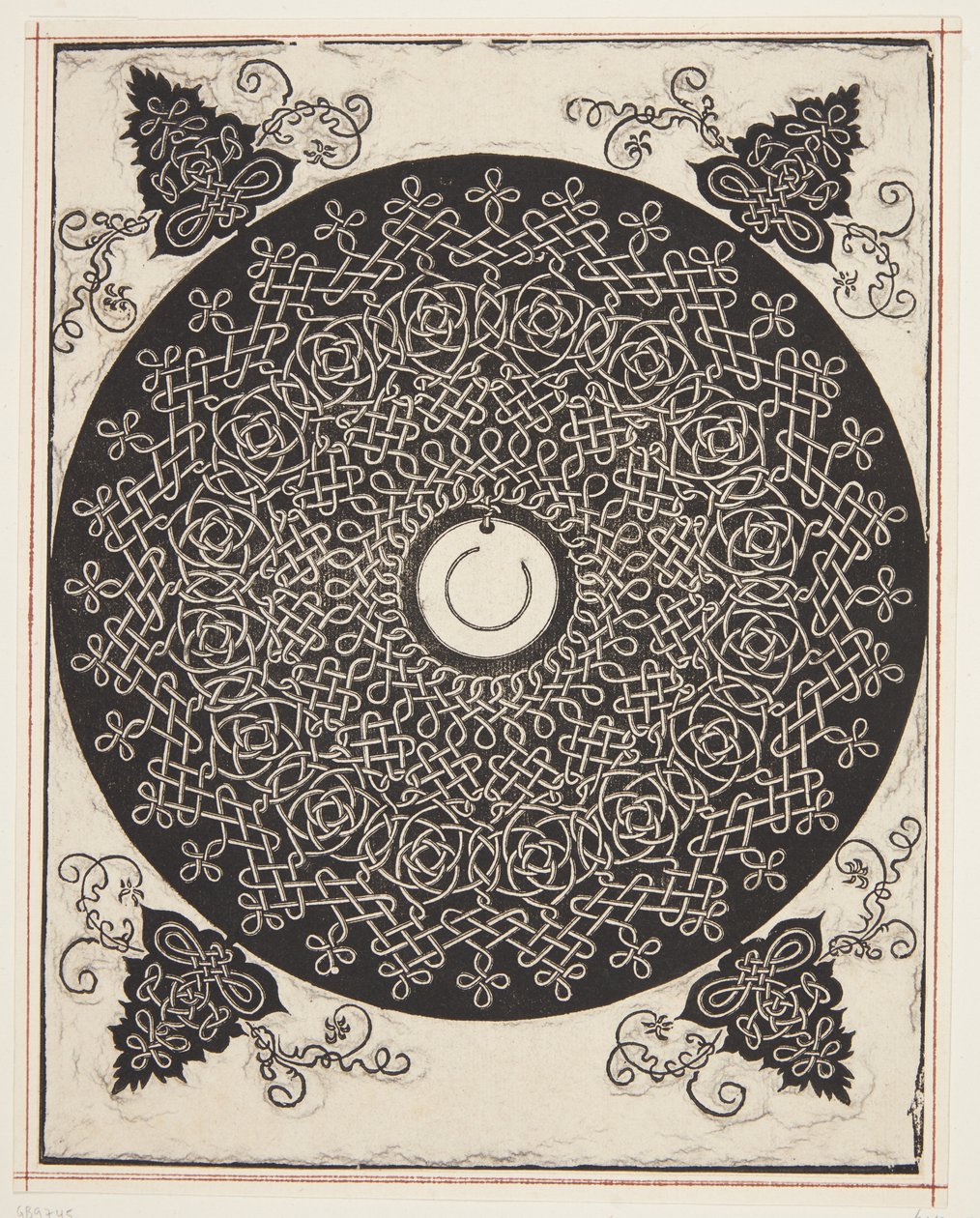 Interlaced Cord Pattern with White Medallion by Albrecht Dürer
