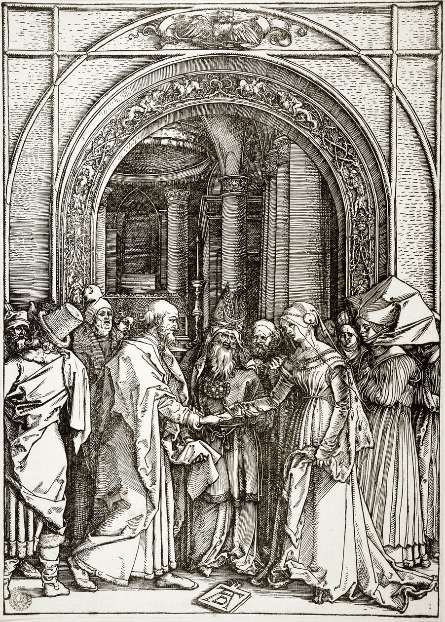 The Life of the Virgin: The Marriage of the Virgin (Bartsch 82) by Albrecht Dürer