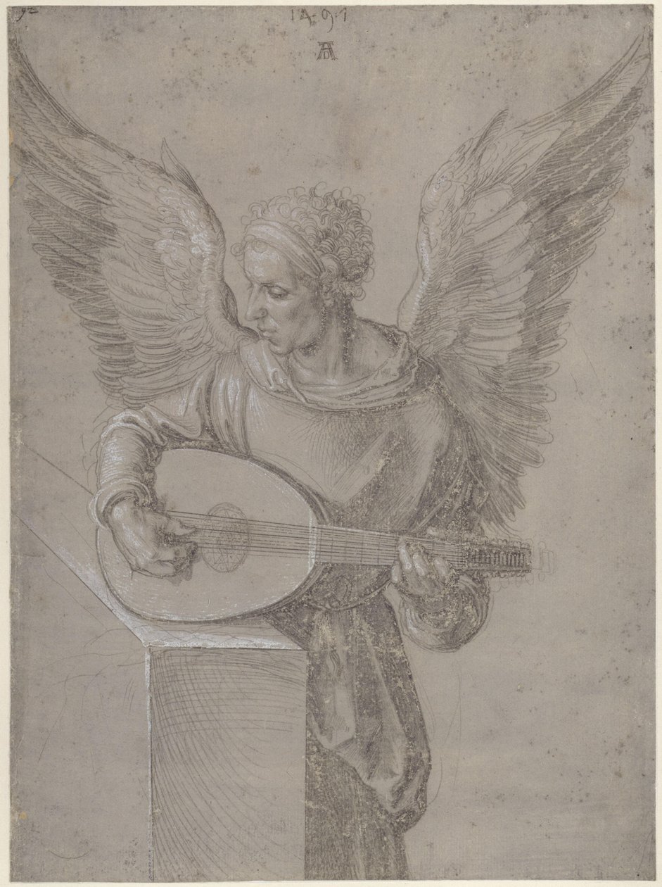 Angel Playing the Lute by Albrecht Dürer