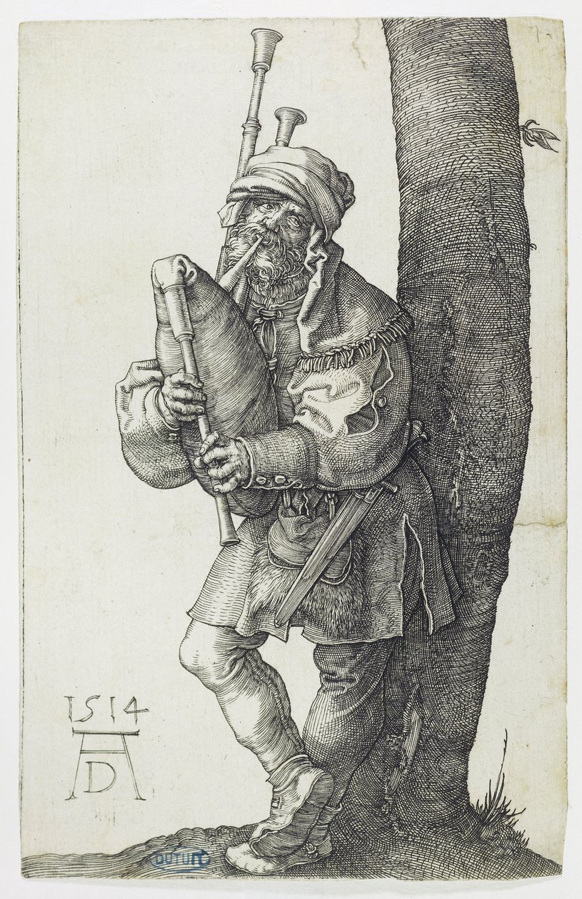 The Bagpipe Player (Bartsch 91) by Albrecht Dürer