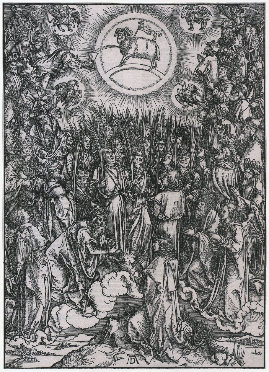 Song of the Chosen in Heaven / Adoration of the Lamb, XII. Figure, Plate 14 from the series "The Apocalypse" by Albrecht Dürer