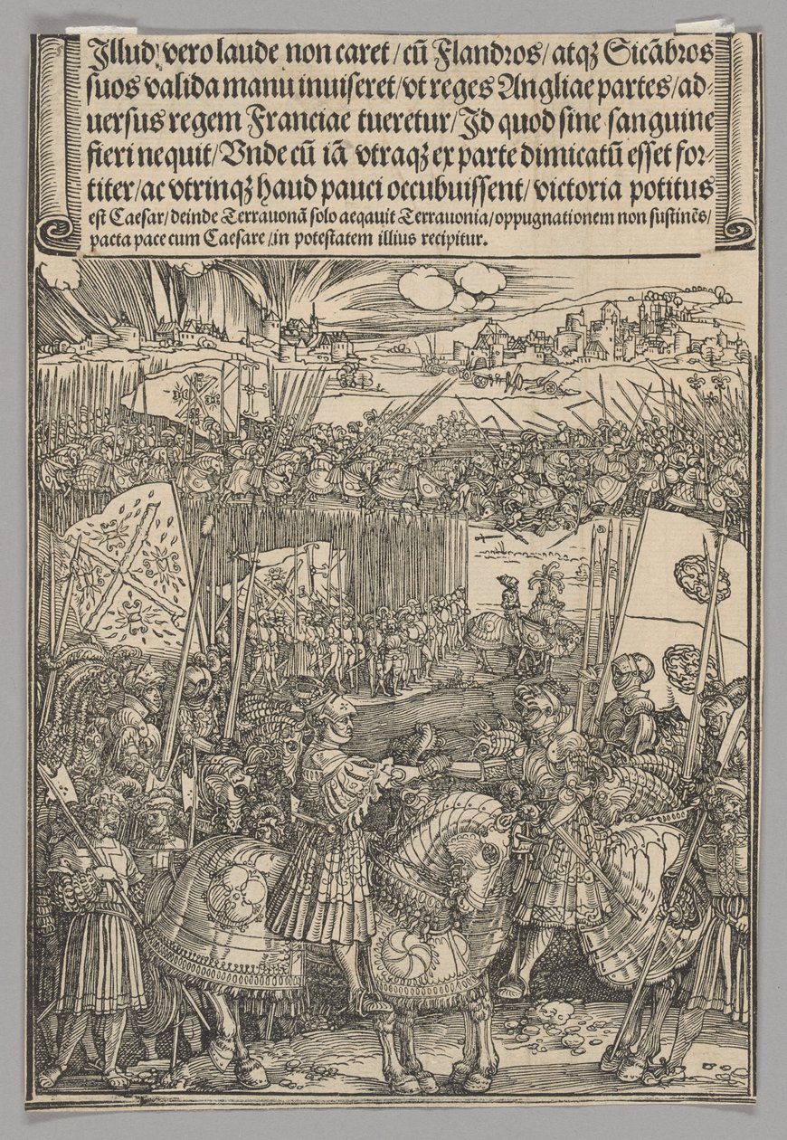 Maximilian and Henry VIII of England, Plate 22 from Historical Scenes from the Life of Emperor Maximilian I from the Triumphal Arch by Albrecht Dürer