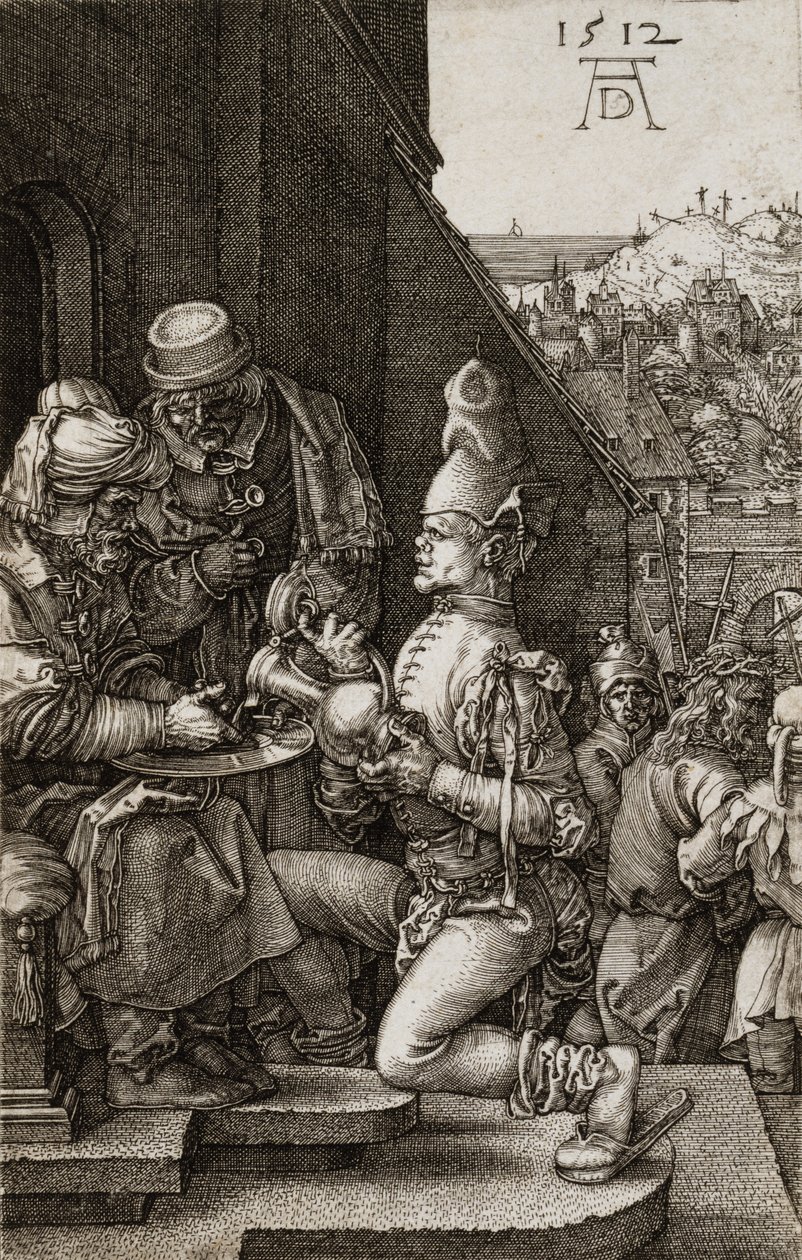 Pilate Washing His Hands from The Passion by Albrecht Dürer
