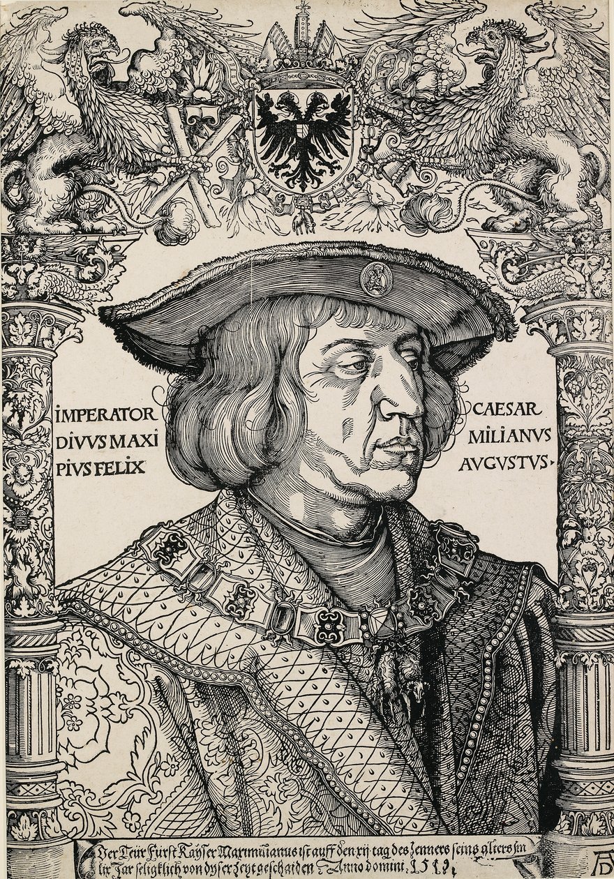 Portrait of Emperor Maximilian I by Albrecht Dürer
