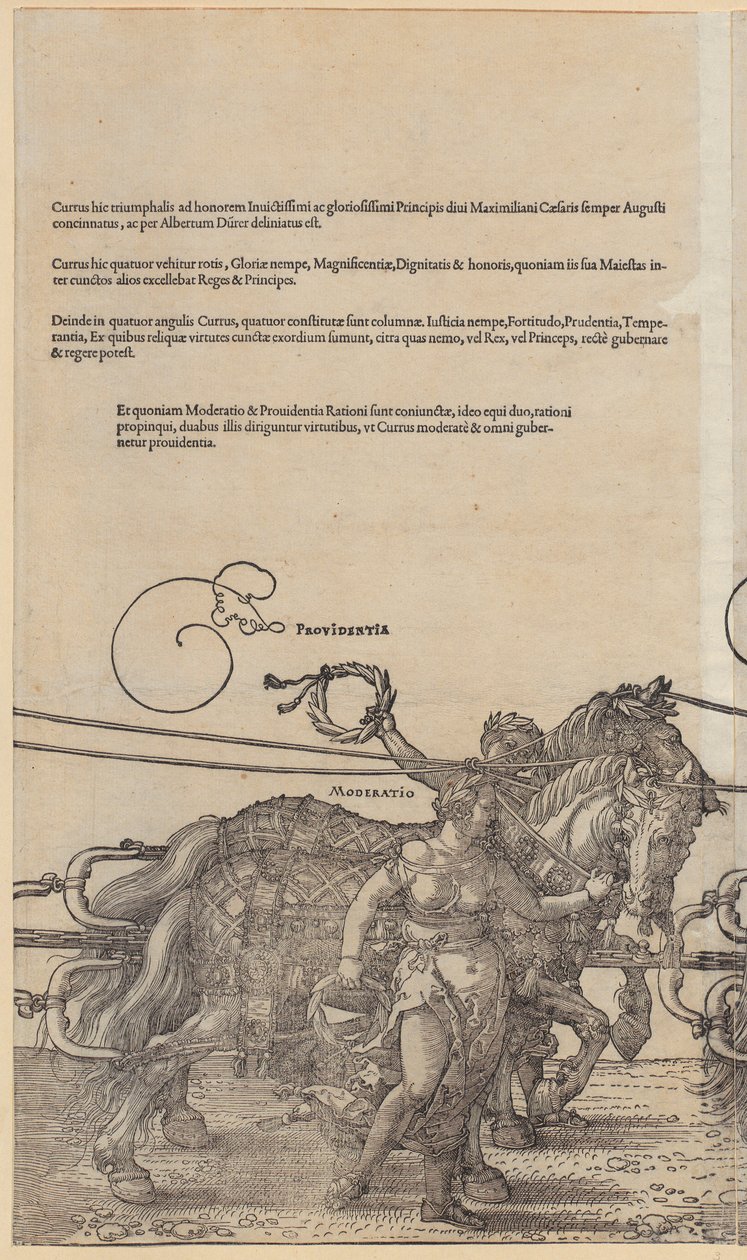 Providentia, sheet 3 from the series "The Great Triumphal Chariot" by Albrecht Dürer