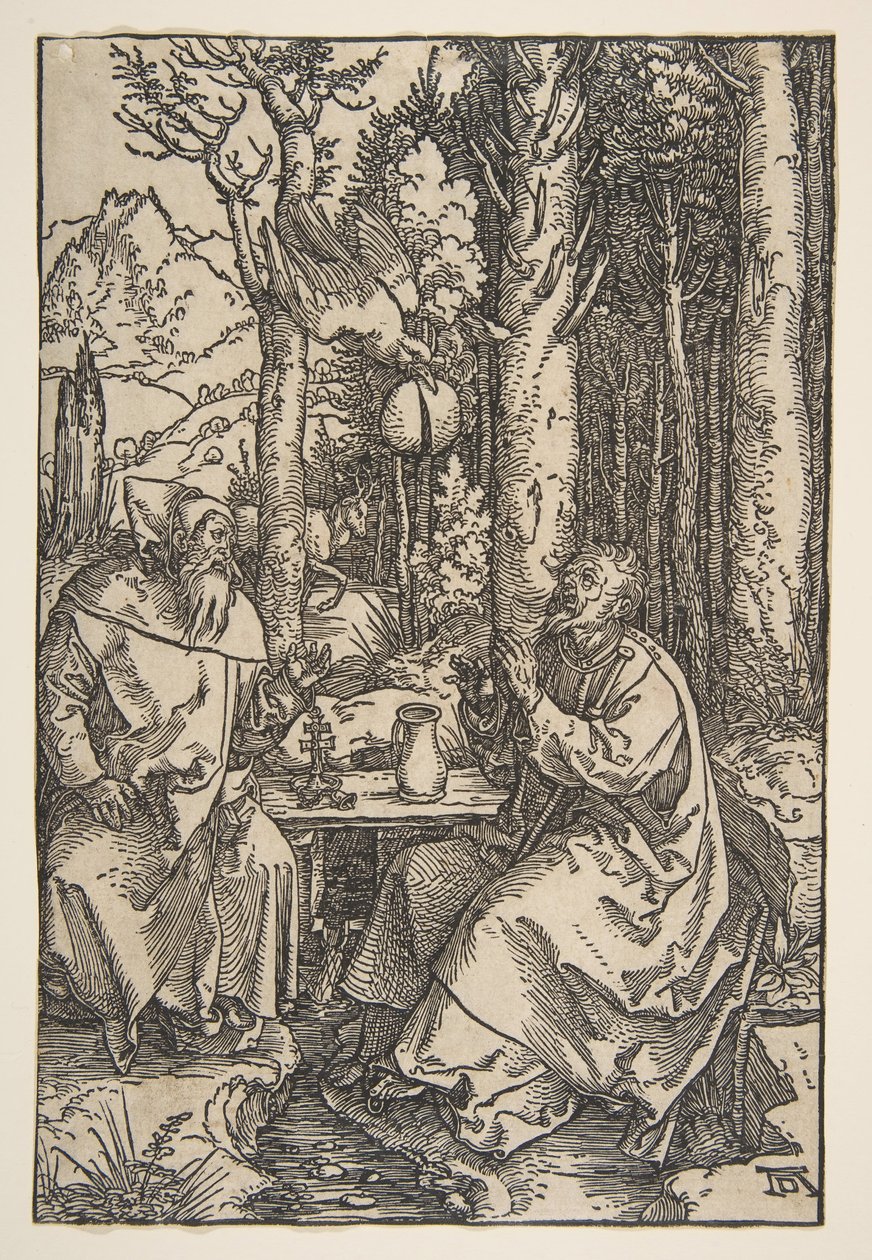 Saint Anthony and Saint Paul in the Desert by Albrecht Dürer