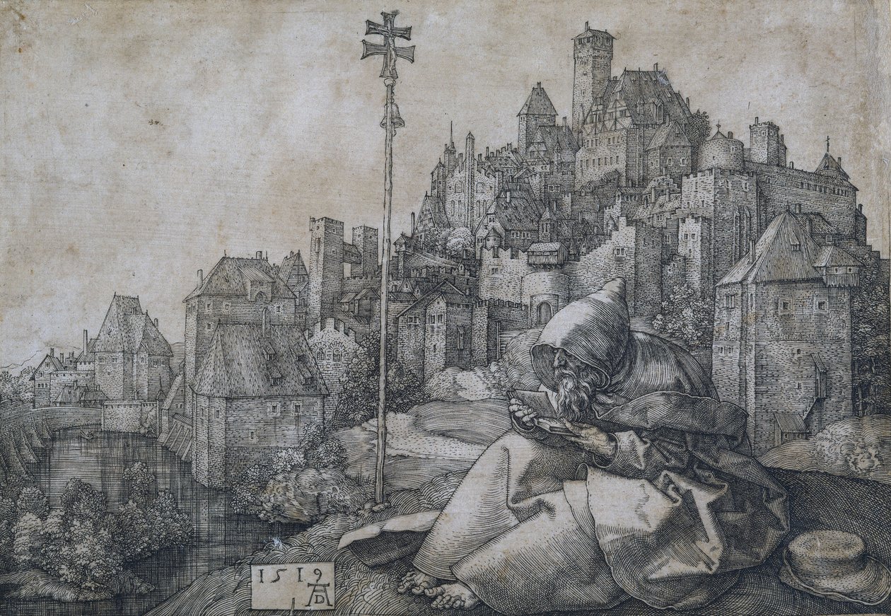 Saint Anthony in Front of the Town, 1519 by Albrecht Dürer
