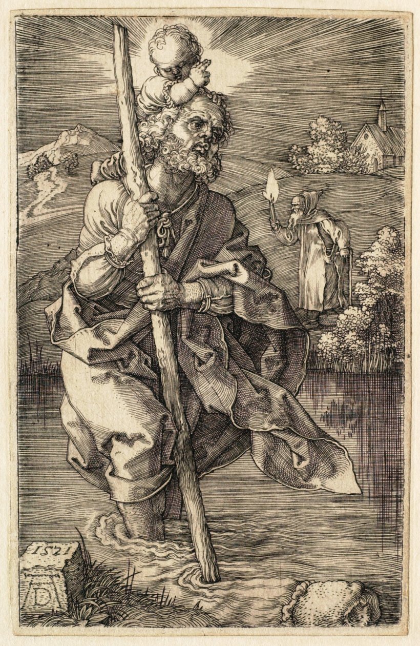 Saint Christopher Facing Right by Albrecht Dürer