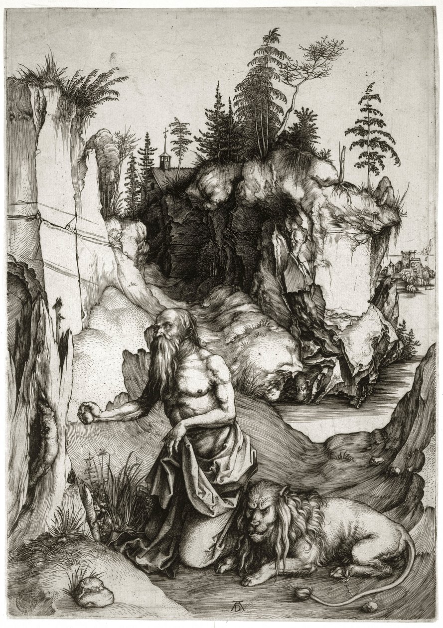 Saint Jerome in Penitence (Bartsch 61) by Albrecht Dürer