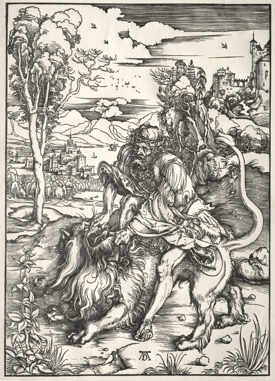 Samson and the Lion by Albrecht Dürer