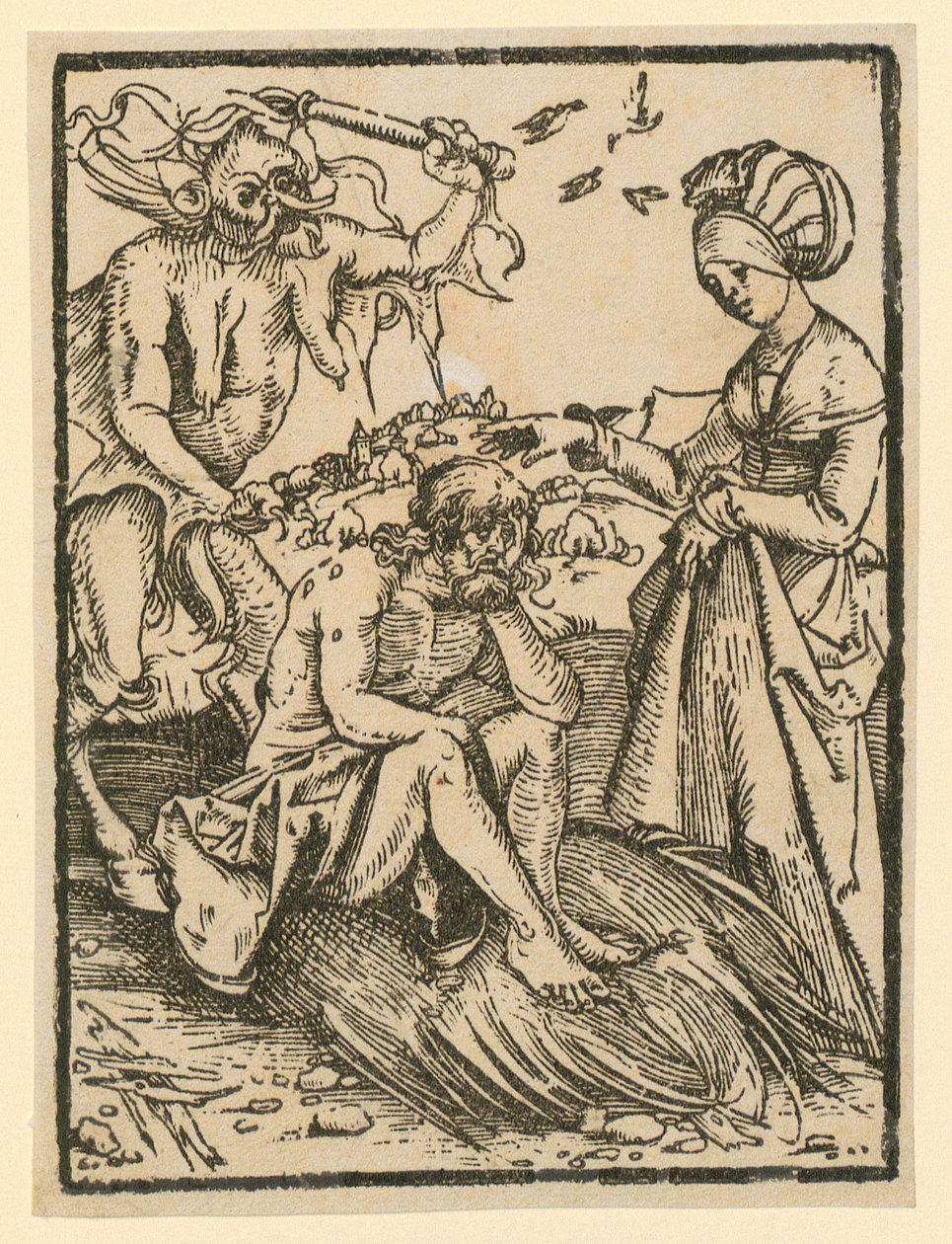 Satan Scourges Job by Albrecht Dürer
