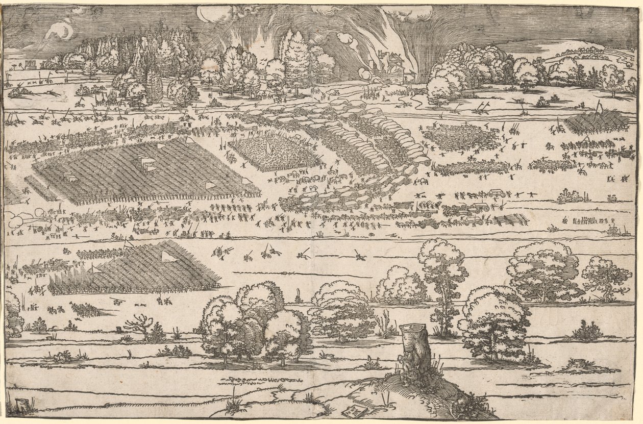 Siege of a Fortress: Left Portion by Albrecht Dürer