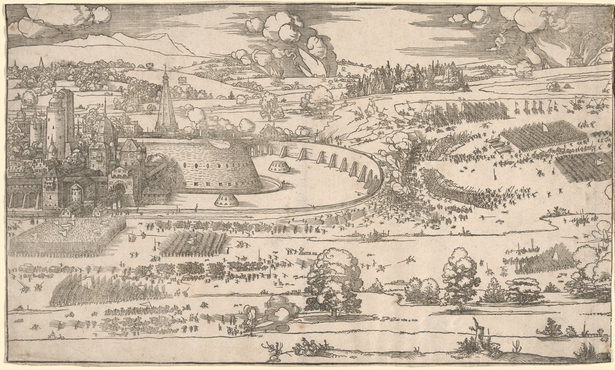 Siege of a Fortress: Right Portion by Albrecht Dürer