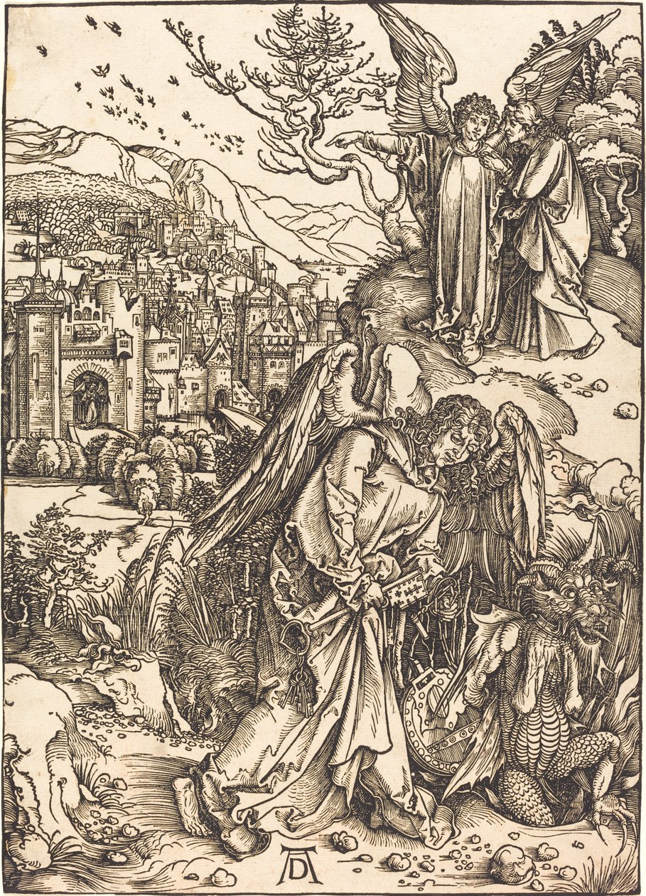 The Angel with the Key to the Bottomless Pit by Albrecht Dürer