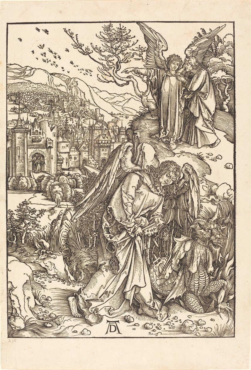 The Angel with the Key to the Bottomless Pit by Albrecht Dürer