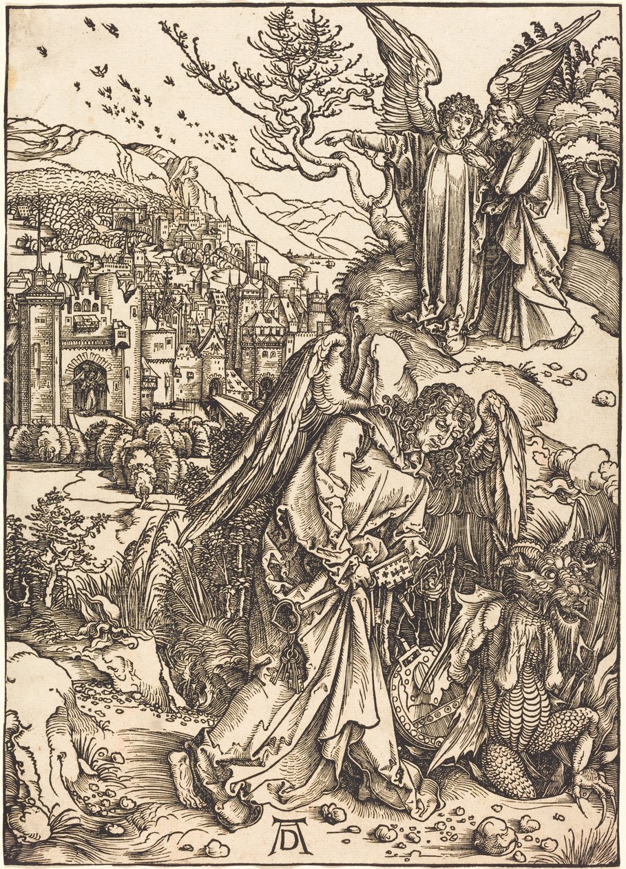 The Angel with the Key to the Bottomless Pit by Albrecht Dürer