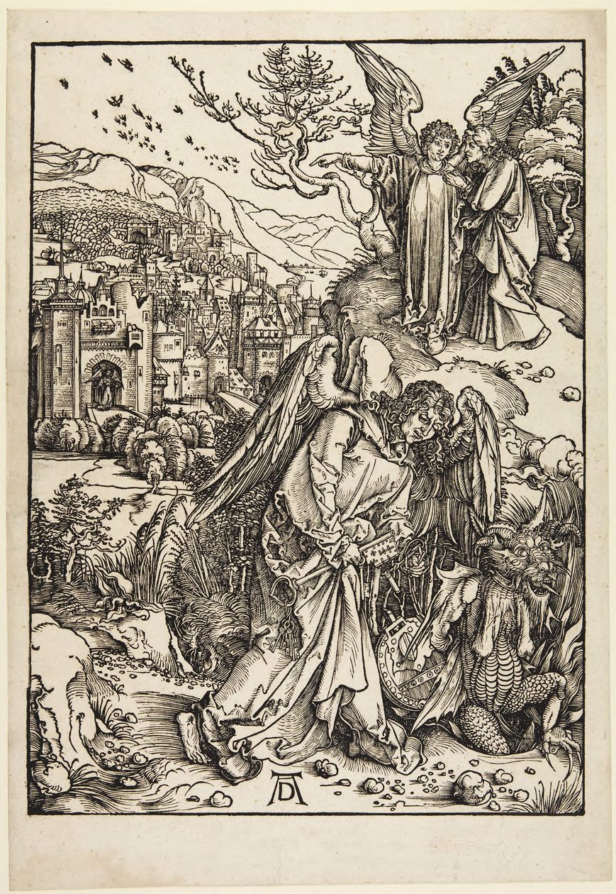 The Angel with the Key to the Bottomless Pit by Albrecht Dürer