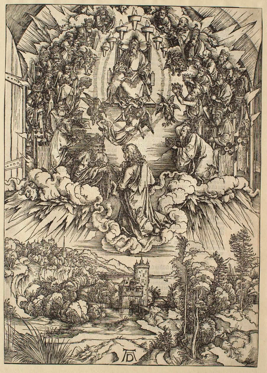 The Apocalypse: Saint John before God and the Elders by Albrecht Dürer