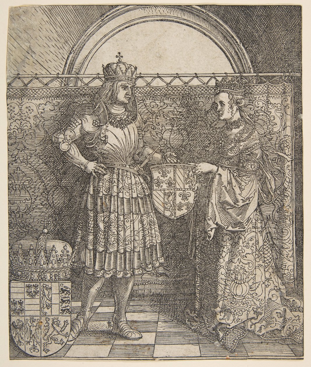 The Betrothal of Mary of Burgundy from the Triumphal Arch of Emperor Maximilian I, 1515 by Albrecht Dürer