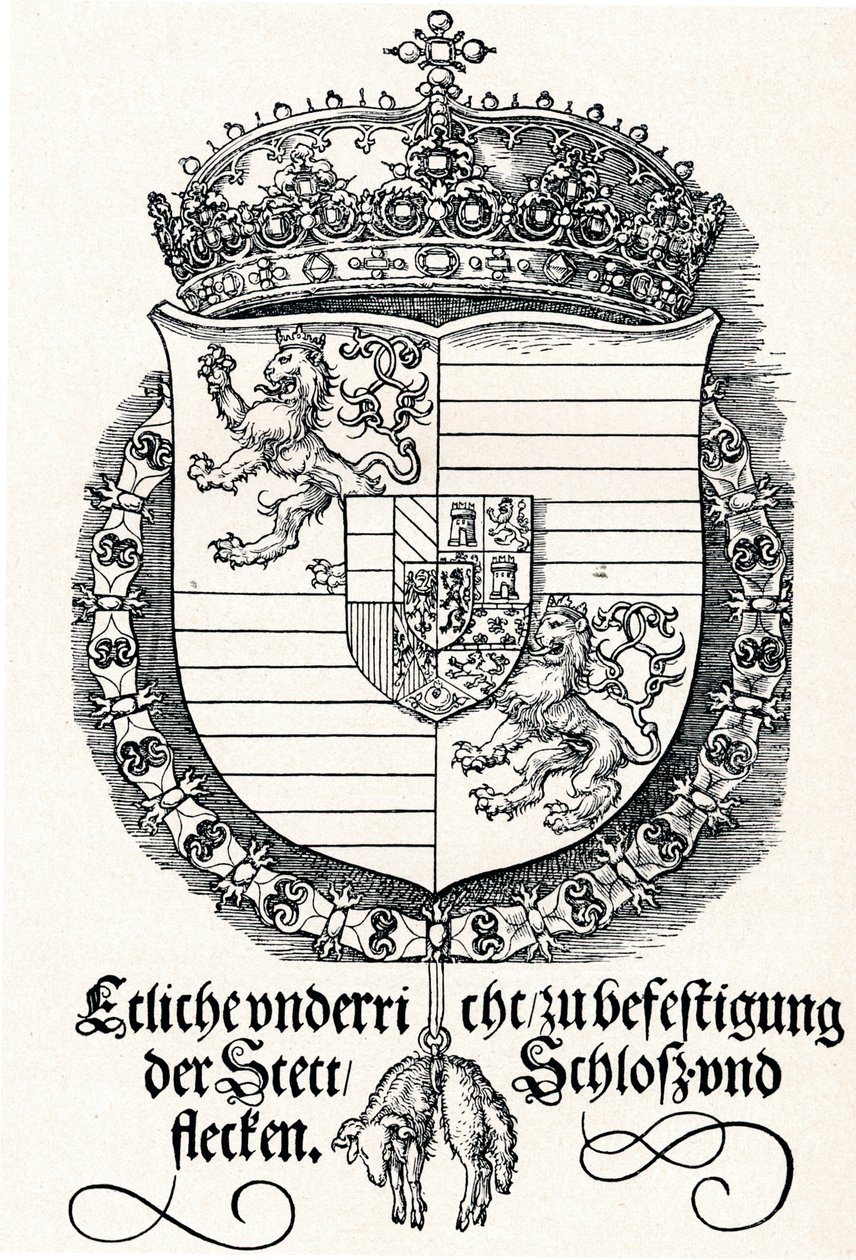 The Coat of Arms of Ferdinand I, King of Hungary and Bohemia by Albrecht Dürer