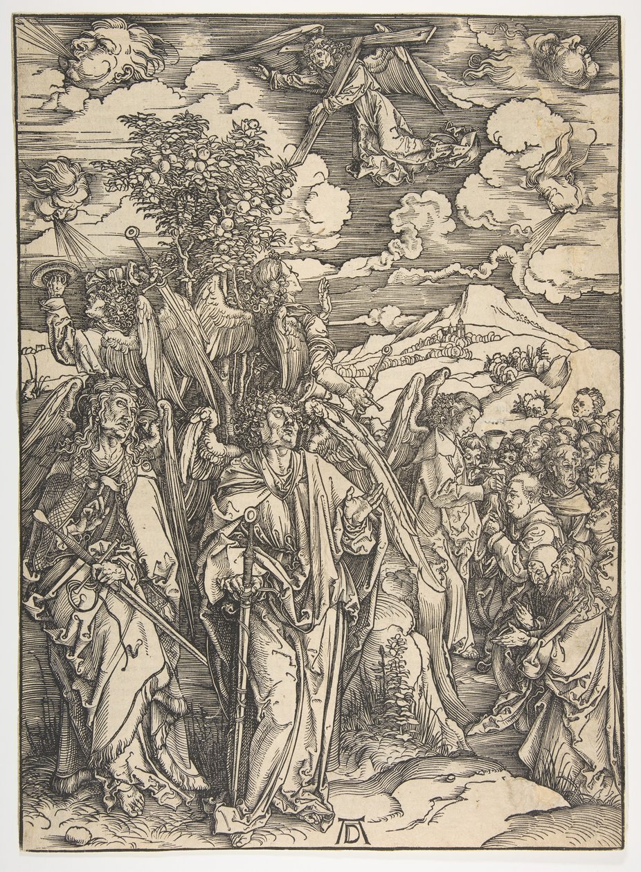 The Four Angels Holding the Winds, from The Apocalypse, German Edition by Albrecht Dürer