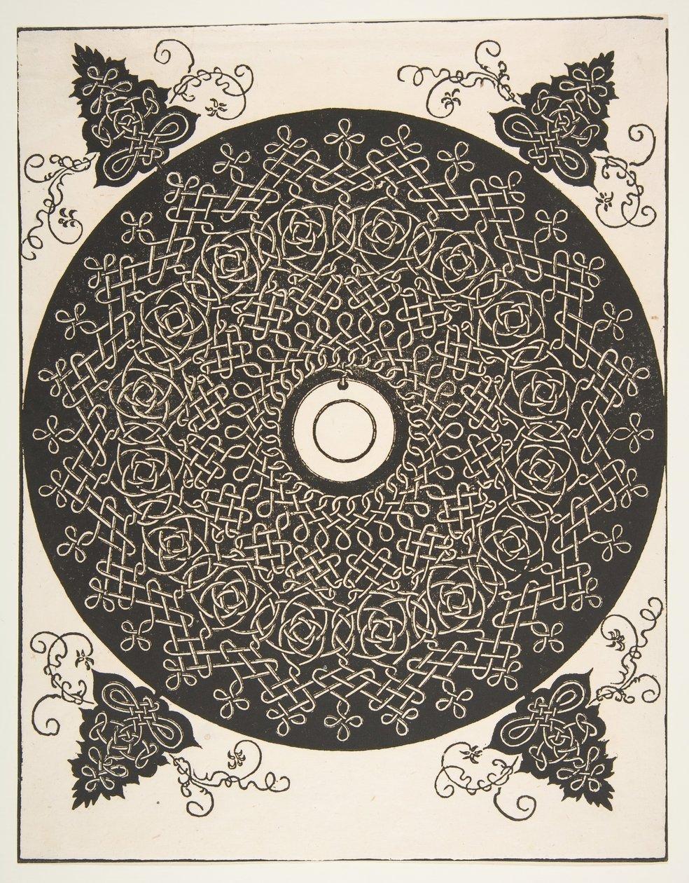 The Fourth Knot. Interlaced Roundel with a Round Medallion in its Center by Albrecht Dürer