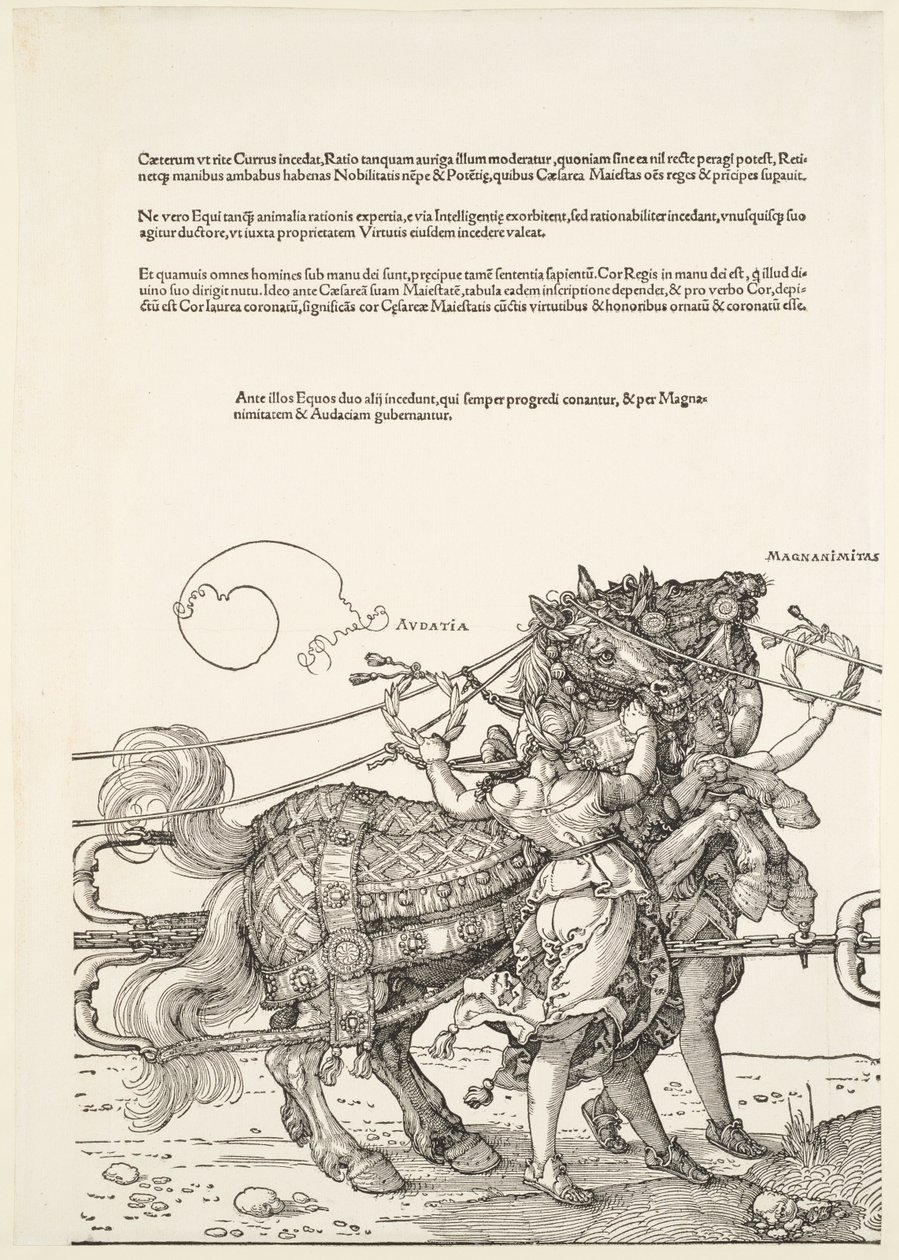 The Great Triumphal Chariot: Audatia and Magnanimitas by Albrecht Dürer
