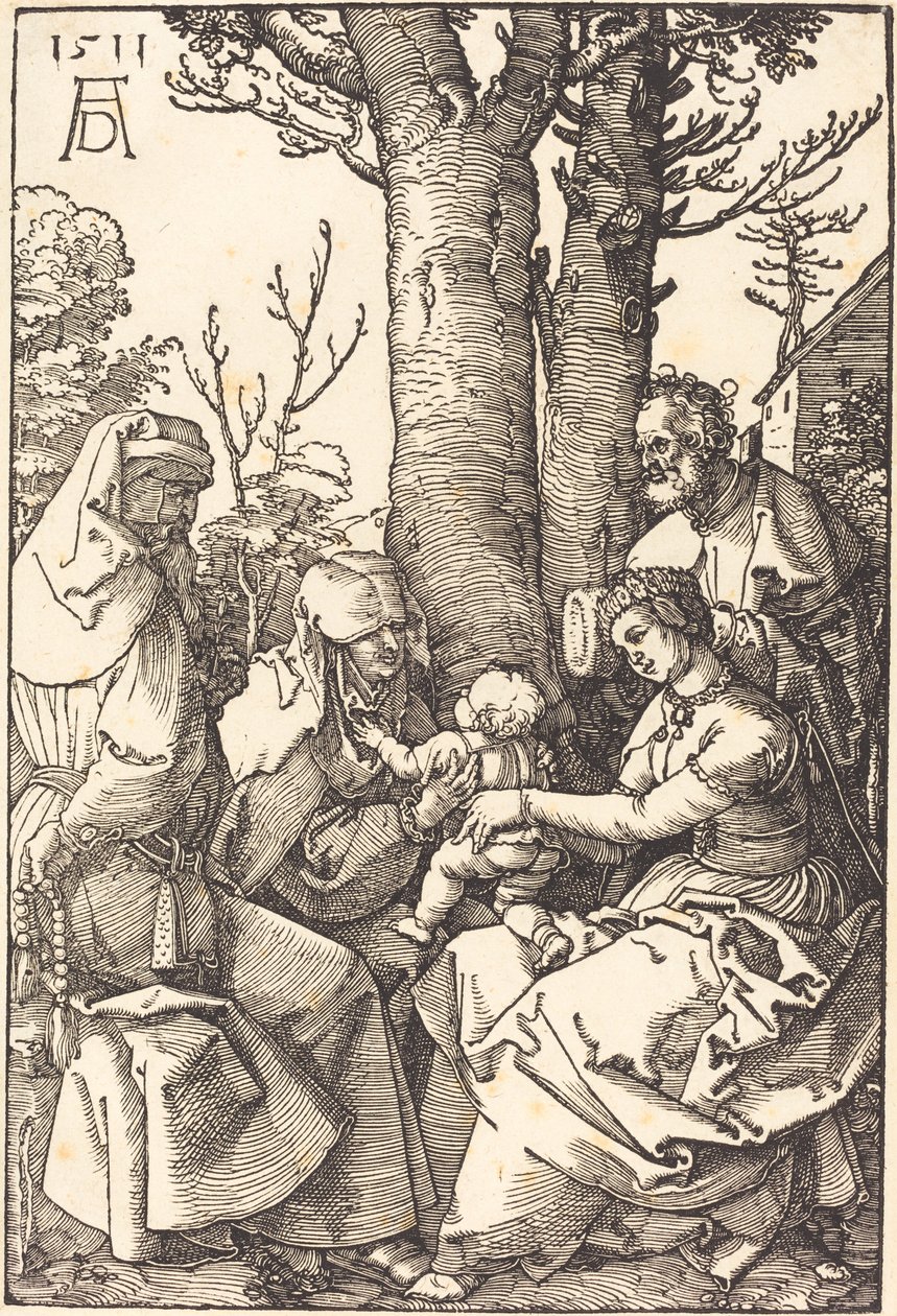 The Holy Family with Joachim and Anne under a Tree by Albrecht Dürer
