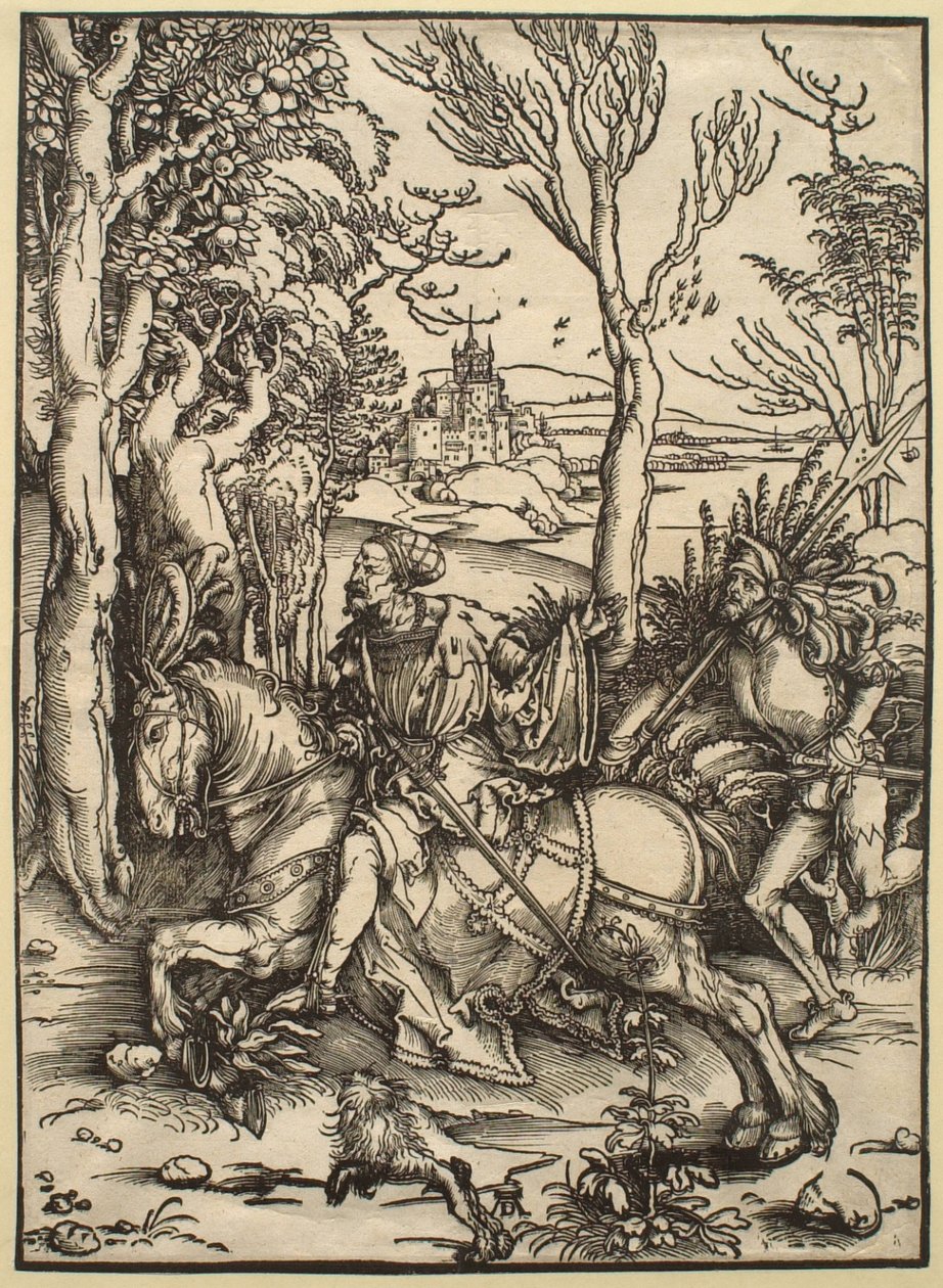 The Knight on Horseback and the Lansquenet by Albrecht Dürer