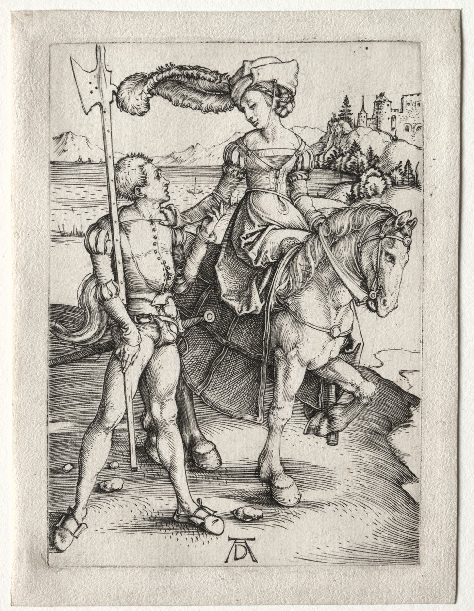 The Lady Riding and the Landsknecht by Albrecht Dürer