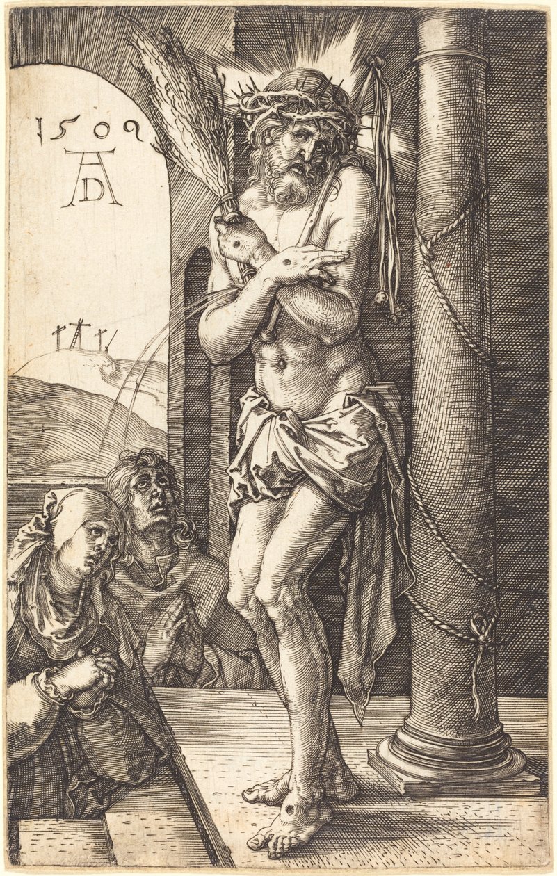 The Man of Sorrows Standing by the Column by Albrecht Dürer
