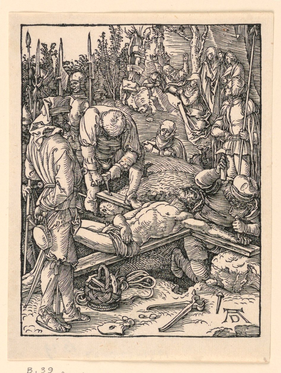The Nailing to the Cross, from The Little Passion Series by Albrecht Dürer