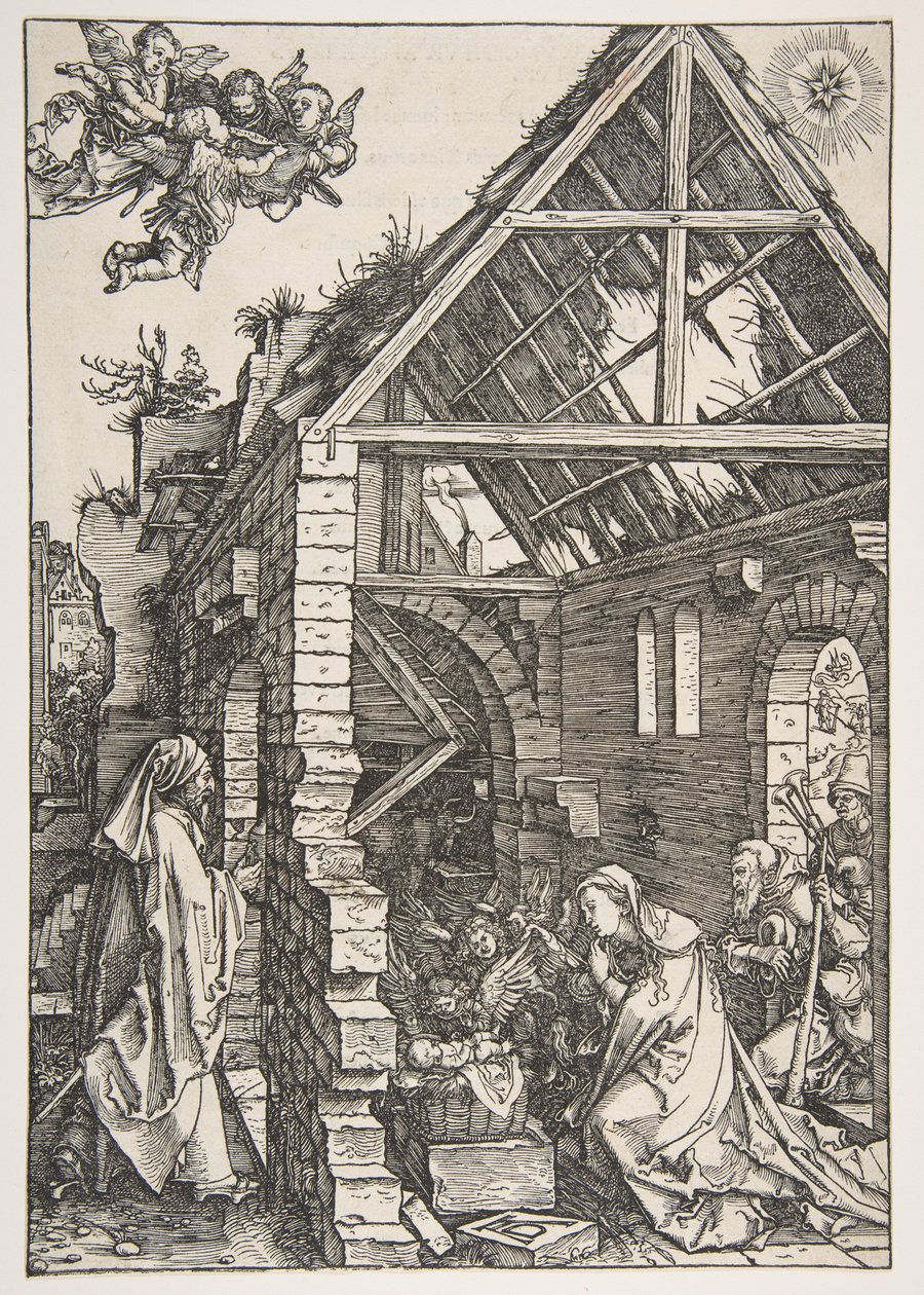 The Nativity, from The Life of the Virgin, Latin Edition, 1511 by Albrecht Dürer