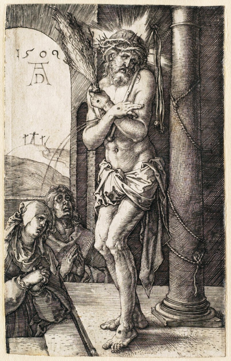 The Passion: The Man of Sorrows Standing by the Column by Albrecht Dürer