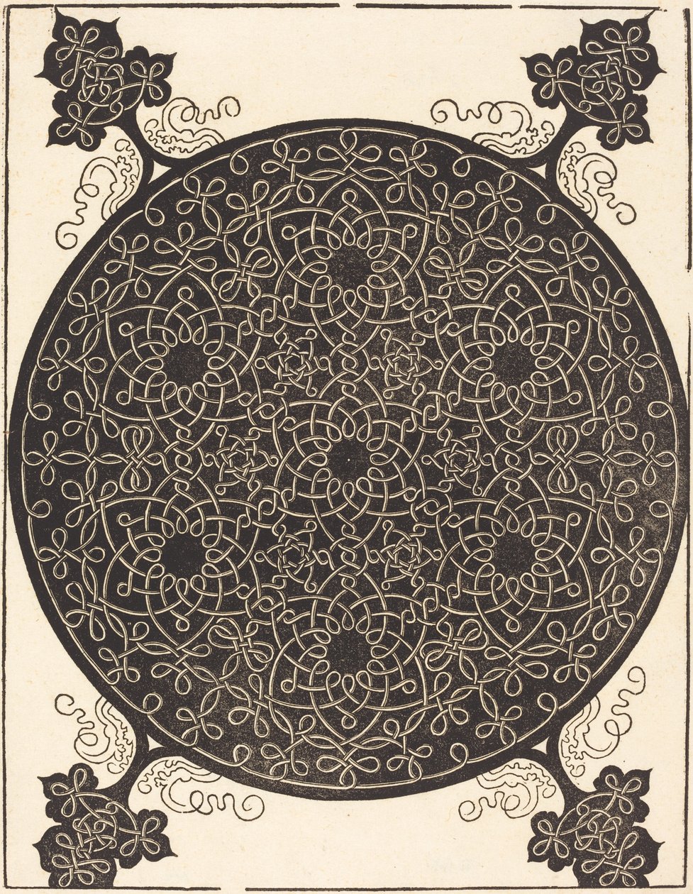 The Sixth Knot Combining Seven Small Systems of Knots with Black Centers by Albrecht Dürer