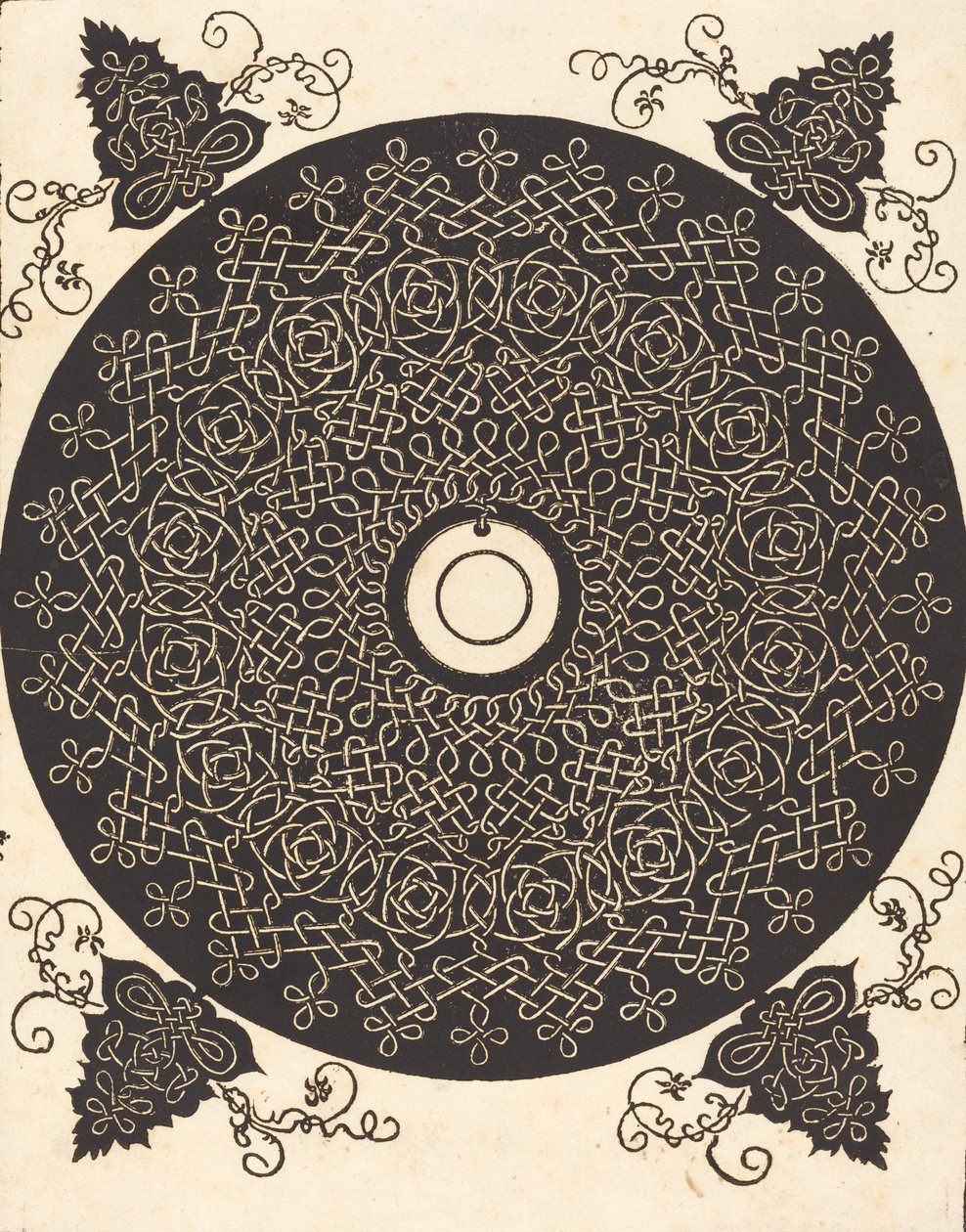 The Third Knot with a Black Circle on a White Medallion, Probably 1506-1507 by Albrecht Dürer
